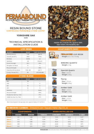Resin Bound Stone — Yorkshire Oak TDS