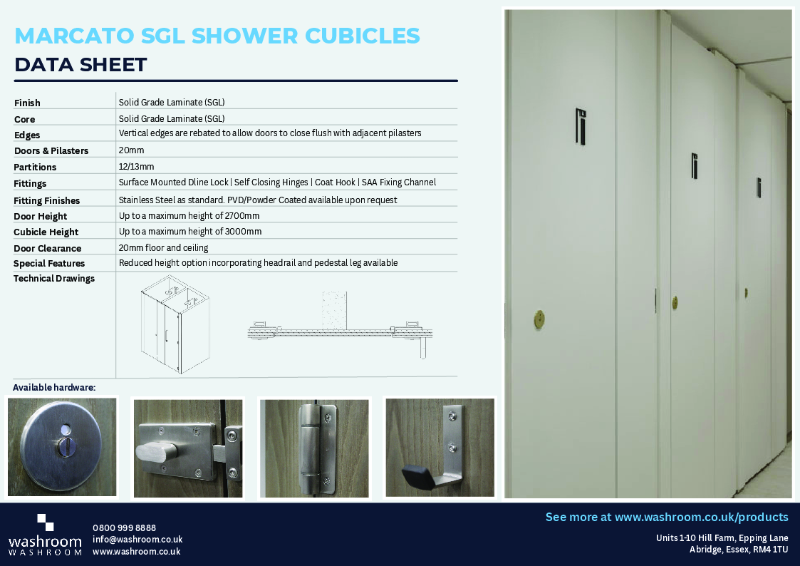 Marcato SGL Shower cubicles