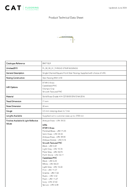 BN71SLR ANTIQUE BRASS TDS