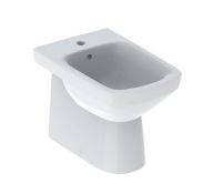 Geberit Selnova Square Premium Floor-Standing Bidet, Back-To-Wall, Semi-Shrouded - Bidet