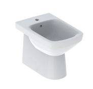 Geberit Selnova Square Premium Floor-Standing Bidet, Back-To-Wall, Semi-Shrouded - Bidet