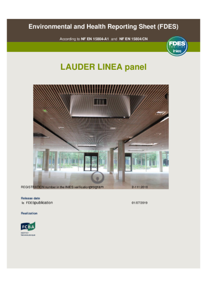 Environmental Product Declaration (EPD) Laudescher