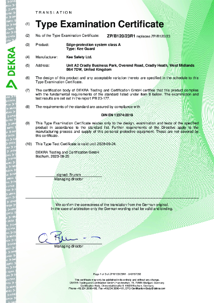 Type Examination Certificate