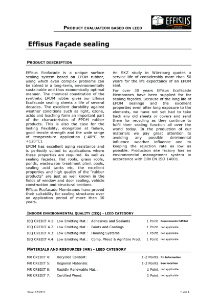 Effisus Ecofacade System LEED