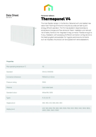 Datasheet Thermopanel-V4