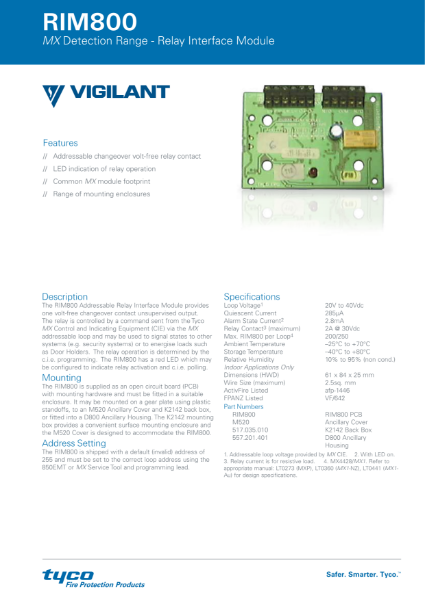 568.800.033 RIM800 Relay Interface Module With Cover