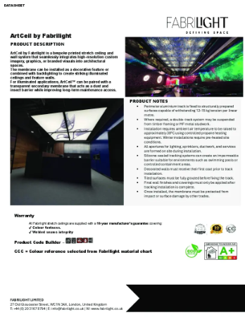 Printed ArtCeil Datasheet 4