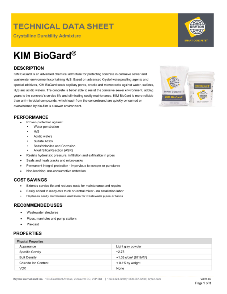 KIM BioGard® Technical Datasheet
