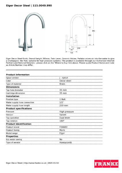 Product Sheet 115.0049.990