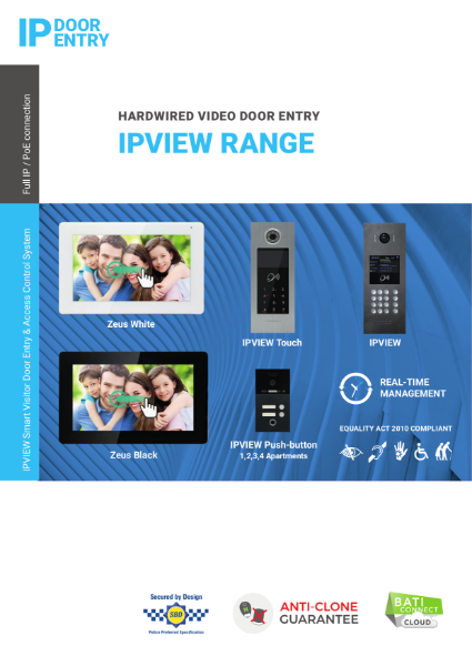 IPVIEW Hardwired IP/PoE Video Door Entry & Access Control