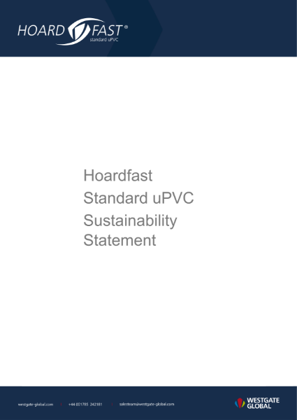 Hoardfast uPVC - Sustainability Statement