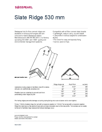 Ridge Data Sheet