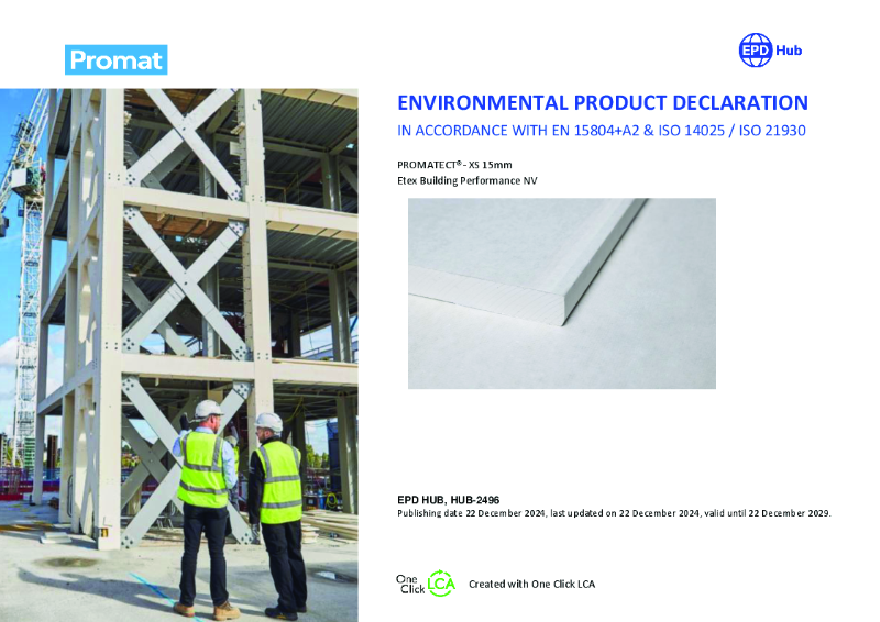 EPD - Promat PROMATECT-XS 15mm