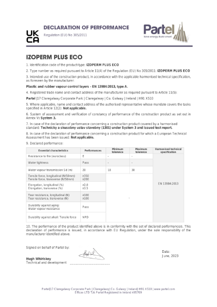 IZOPERM PLUS ECO DoP