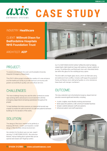 Axis Case Study 34 Luton & Dunstable University Hospital - A&E V1