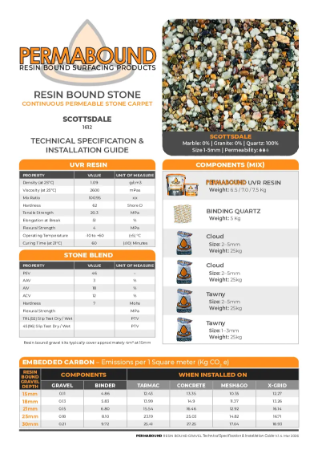 Resin Bound Stone — Scottsdale TDS