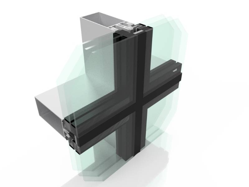 System 17-65 SP Silicone Pointed Curtain Walling