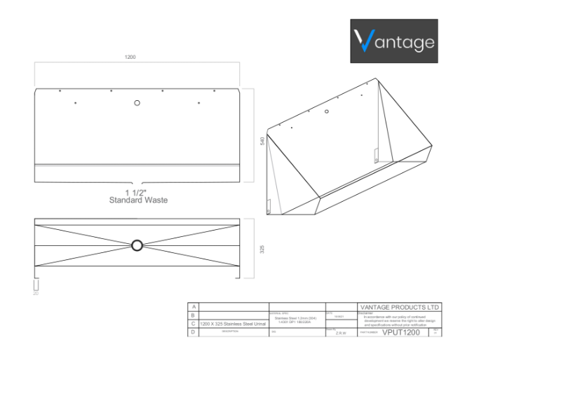 Drawing - VPUT1200 3D