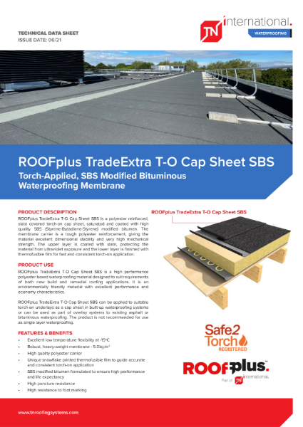 ROOFplus TradeExtra T-O Cap Sheet SBS - Datasheet