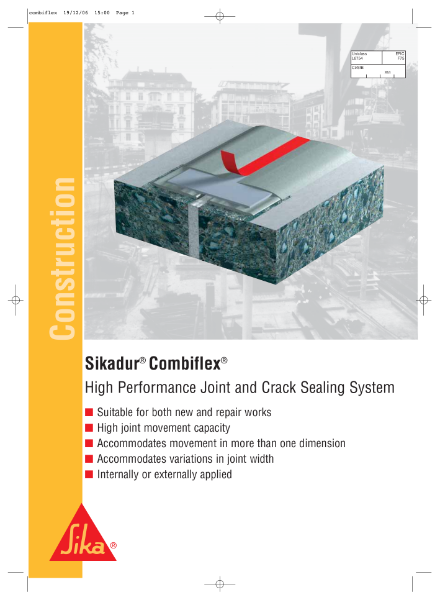 Sikadur Combiflex High Performance Joint and Crack Sealing System