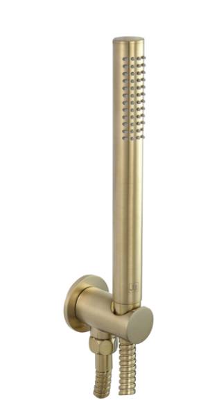 VOS Round Water Outlet with Holder Plastic Hose Slim Hand Shower