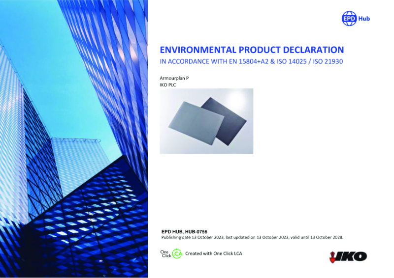 EPD Certificate - IKO Armourplan P Membrane