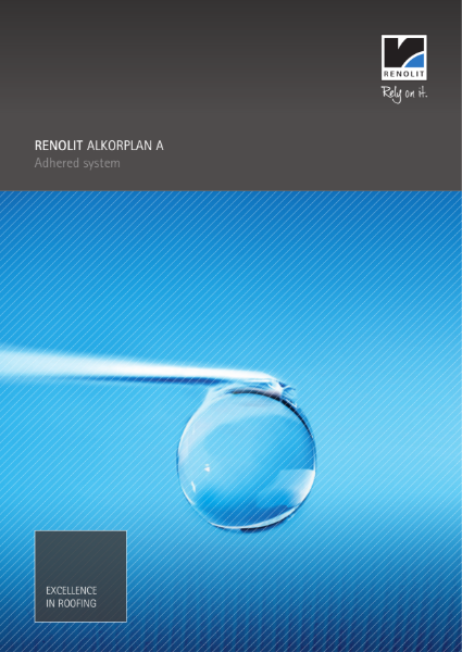 RENOLIT ALKORPLAN A waterproofing membrane single ply  Adhered System