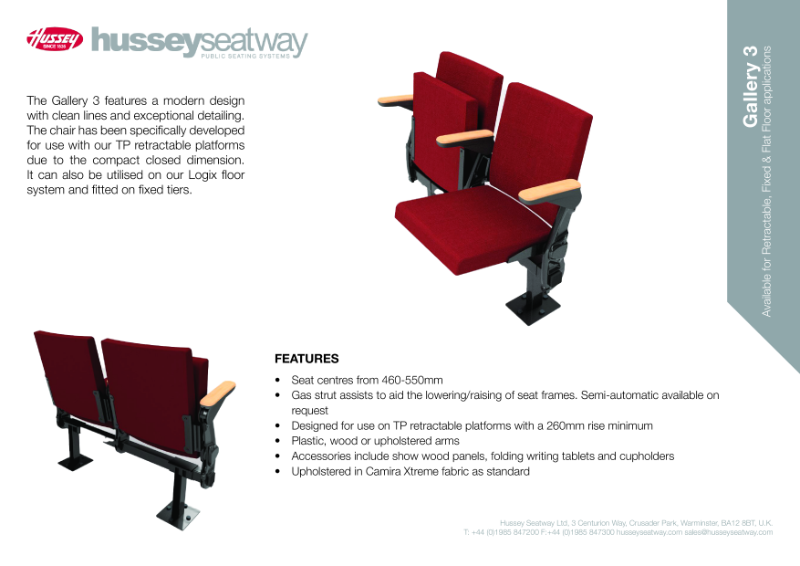 Gallery 3 Chair - Product Specification