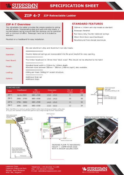 Ladder Data Sheet