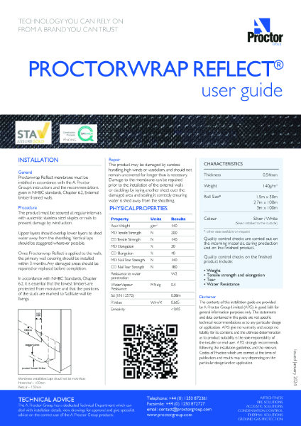 Proctorwrap Reflect Installation Guide