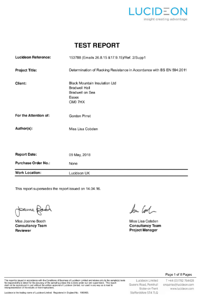 Magply Racking Test