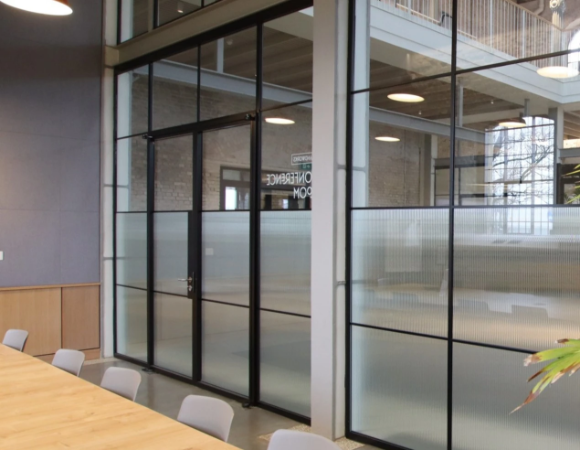 Single Glazed Edge Symmetry Rebated Double Door Set