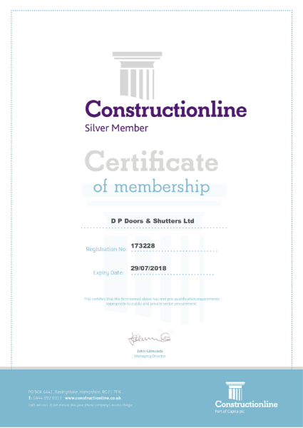 Constructionline Certificate