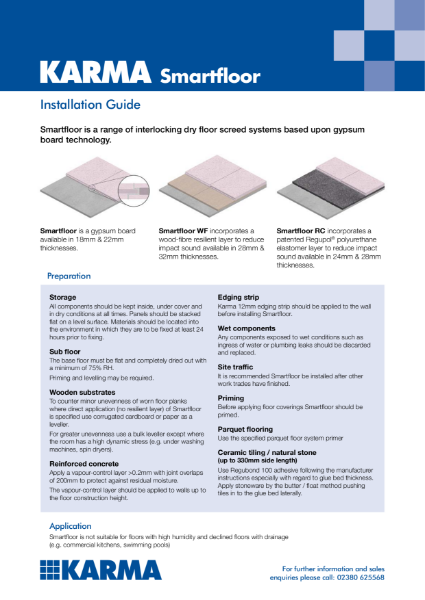 Karma Smartfloor Installation Guidelines