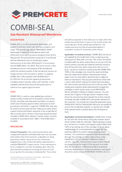 Combi-Seal TDS