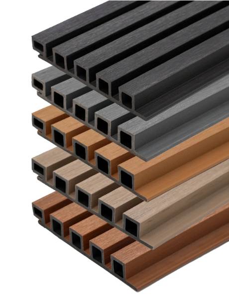 EazyClad 5S Slatted Composite Cladding - Five-Slat Wide Configuration Cladding