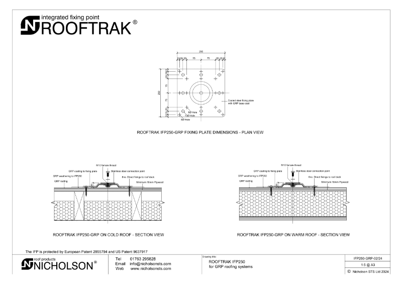 ROOFTRAK IFP250 for GRP Roofing Systems – Product Data Sheet
