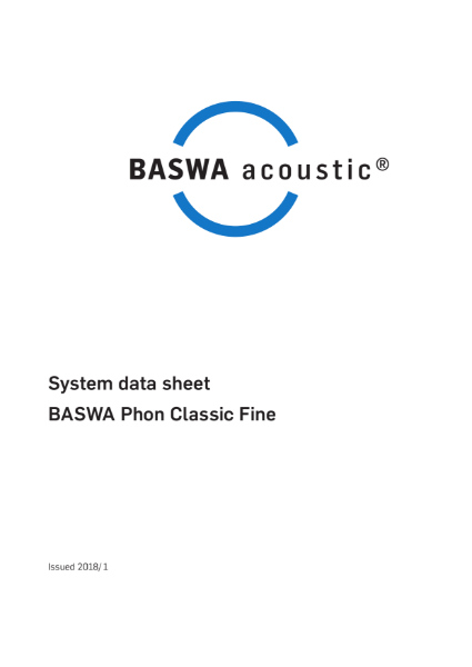 BASWA Phon Classic Fine - acoustic plaster ceiling system