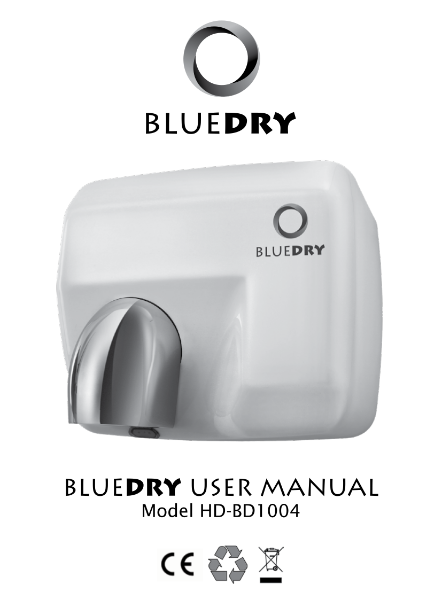 BlueDry Blue Storm (HD-BD1004) User Manual