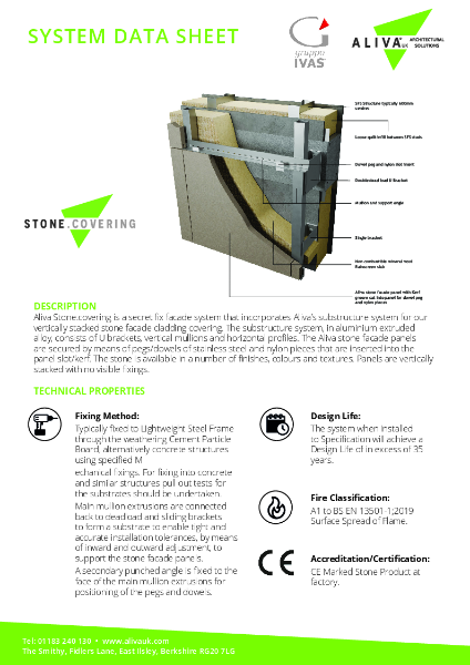 Aliva Stone Covering Vertically Stacked