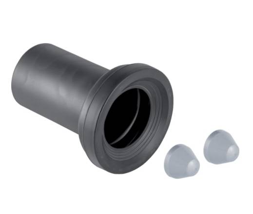 Geberit straight connector with sleeve and cover caps 