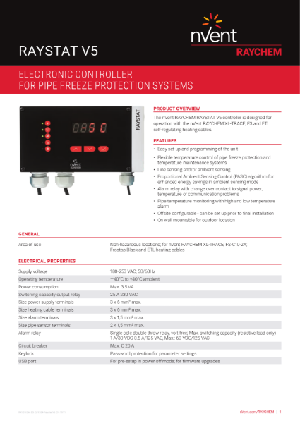 Control & Monitoring Systems - RAYSTAT V5