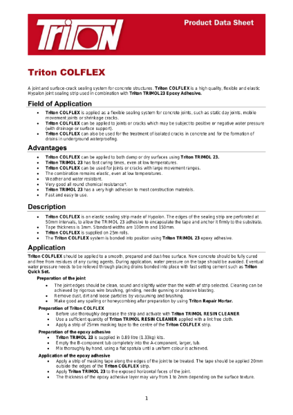 Triton Colflex Datasheet