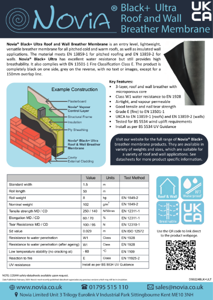 Novia Black + Ultra Breather Membrane