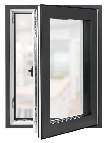 GBS98-A Triple Glazed Aluminium Clad Timber Outward Opening Window