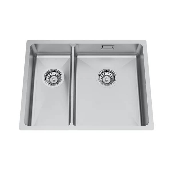 Accessible Bowl and a Half Kitchen Sink Granberg ErgoSteel Trendline EST-53KH