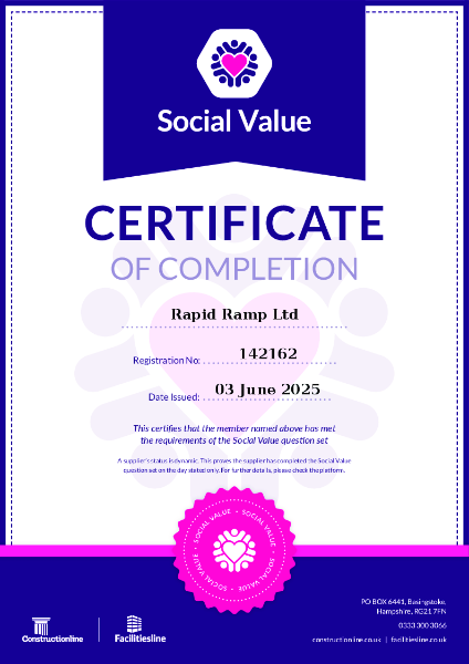 Constructionline Social Value Certificate