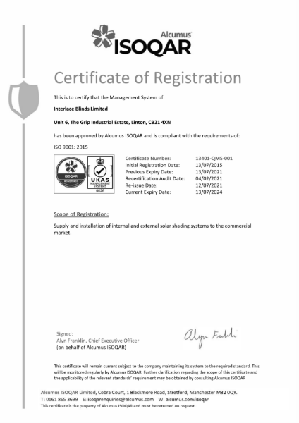 ISO 9001:2015 Management Systems