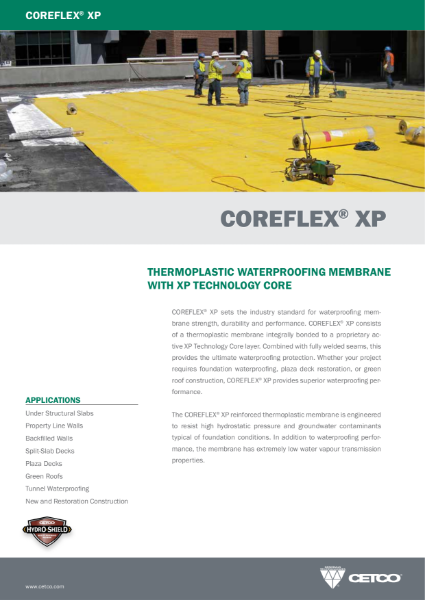 COREFLEX® XP - THERMOPLASTIC WATERPROOFING MEMBRANE WITH XP TECHNOLOGY CORE