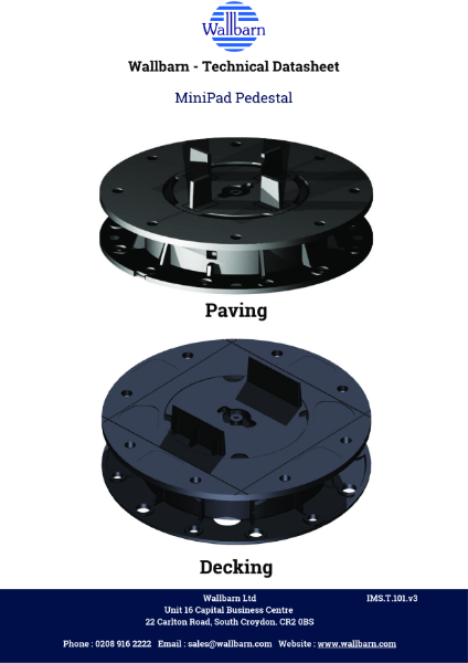 Datasheet - MiniPad Adjustable Pedestals